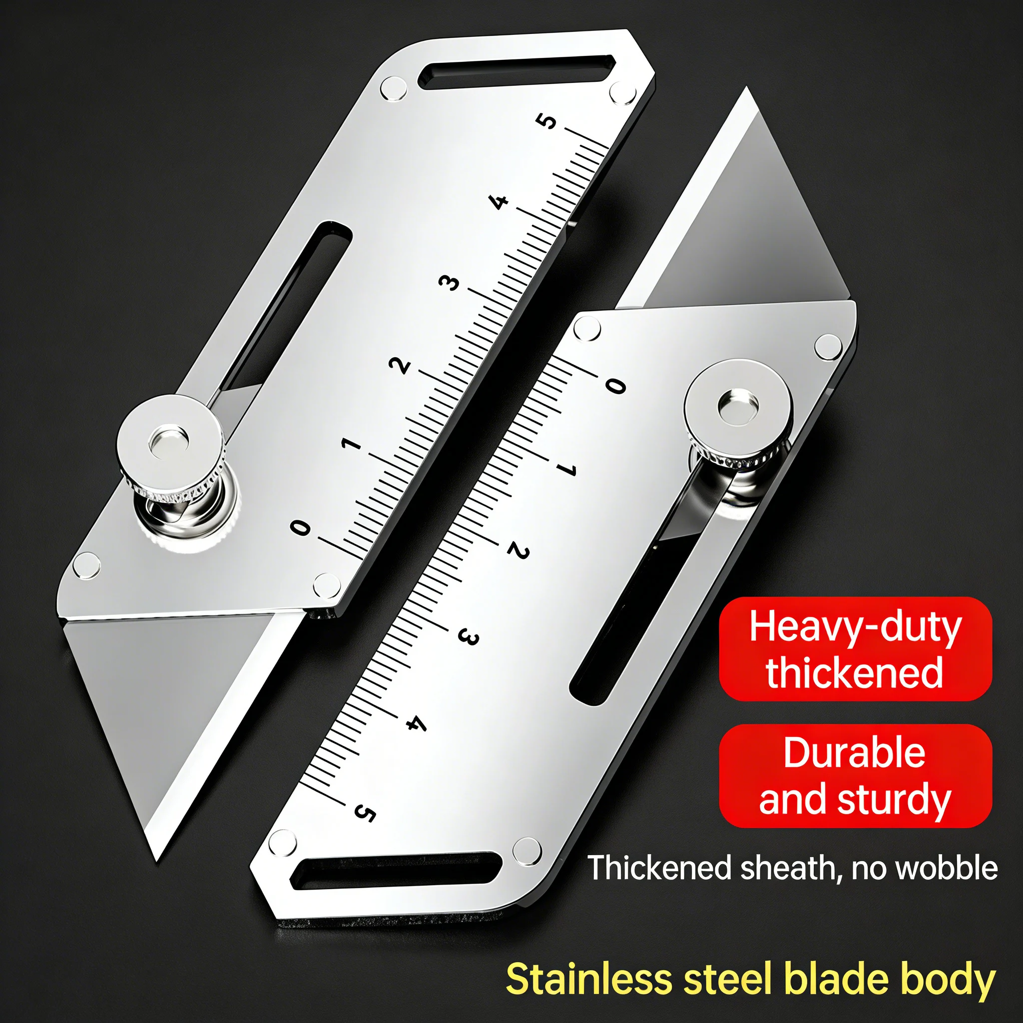 Heavy Equipment Blade - Heavy-Duty Industrial Utility Knife Compact Stainless