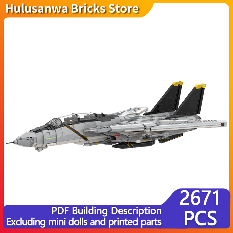 Heavy Equipment Games - F-14A Heavy Fighter Jets Model MOC
