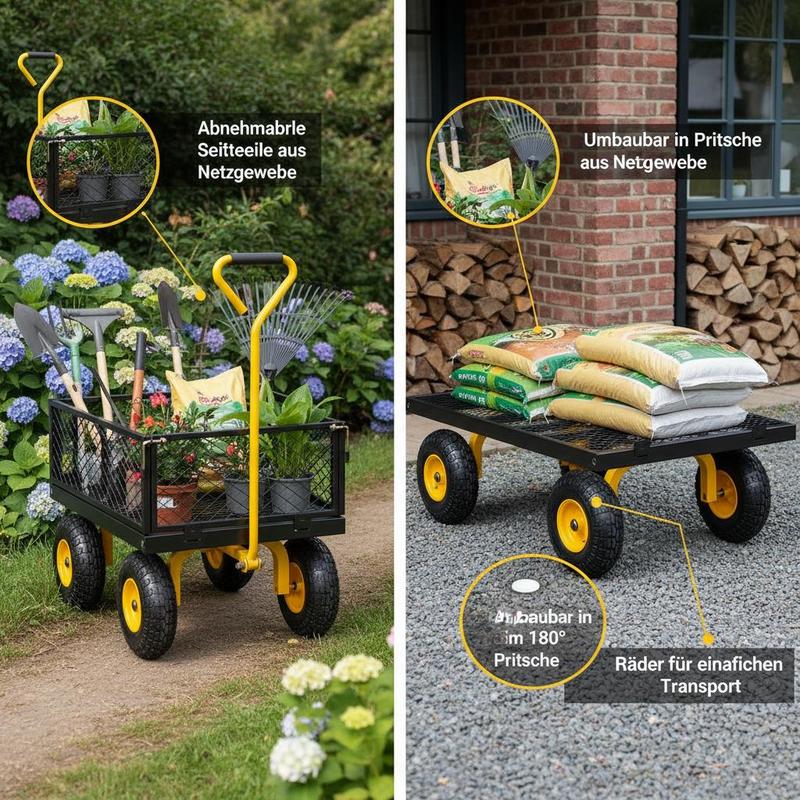 Steel Garden Cart 900 Lbs For  - огляд і ціна Heavy Equipment Work