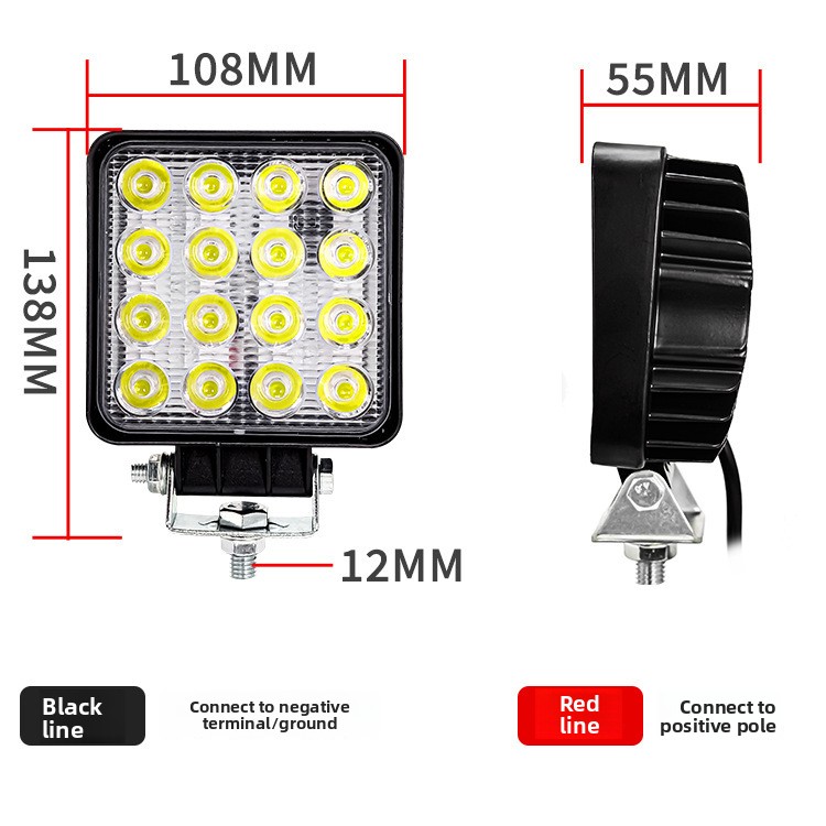 48W 16LED 4 Inch 12V 24V LED W - огляд і ціна Heavy Equipment Work