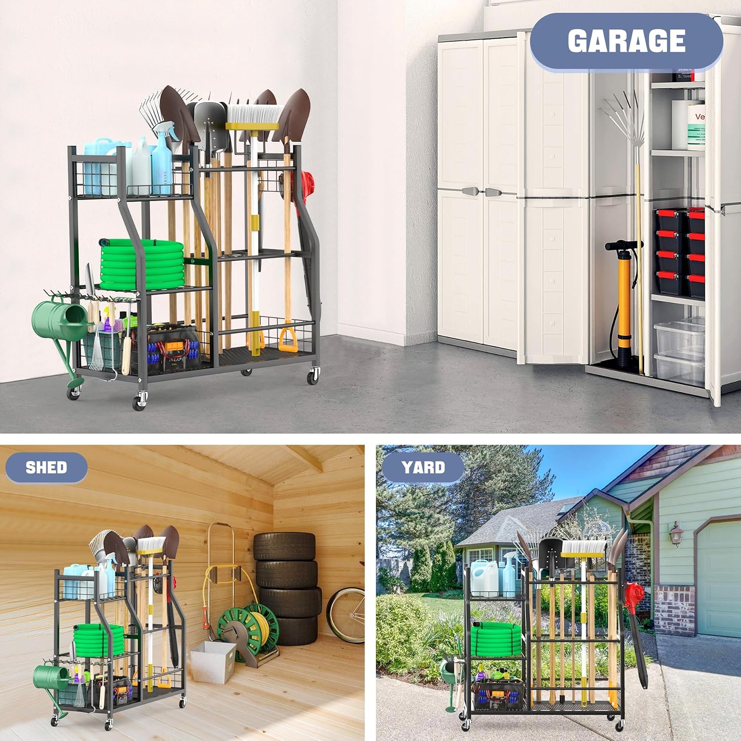 Garden Tool Organizer Rack Wit - огляд і ціна Heavy Equipment Storage Yard