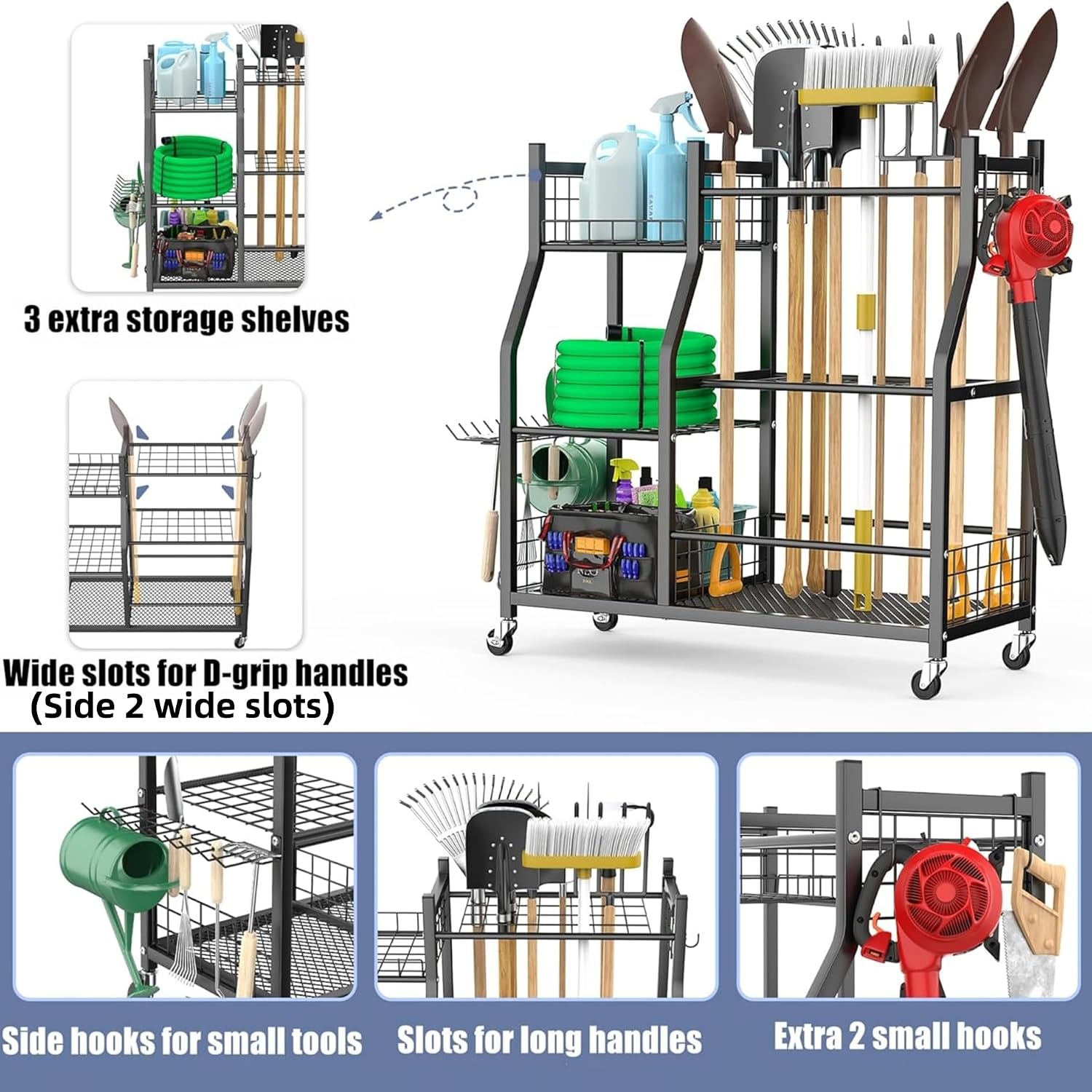 Garden Tool Organizer Rack Wit - огляд і ціна Heavy Equipment Storage Yard