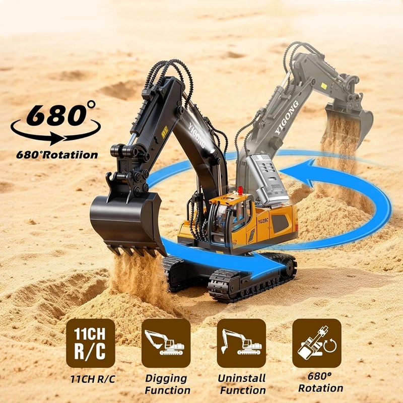 4WD Remote Control Excavator D - огляд і ціна Heavy Equipment Games
