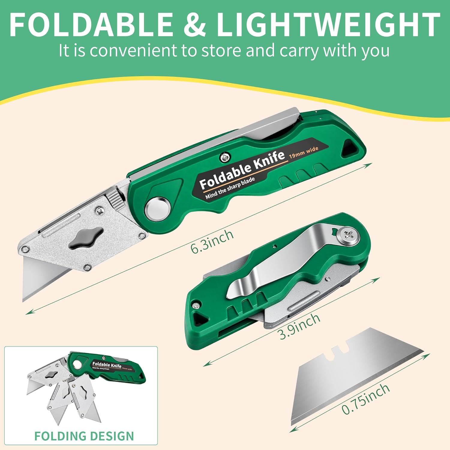 Kitchen Box Cutter,4-Pack Fold - огляд і ціна Heavy Equipment Blade
