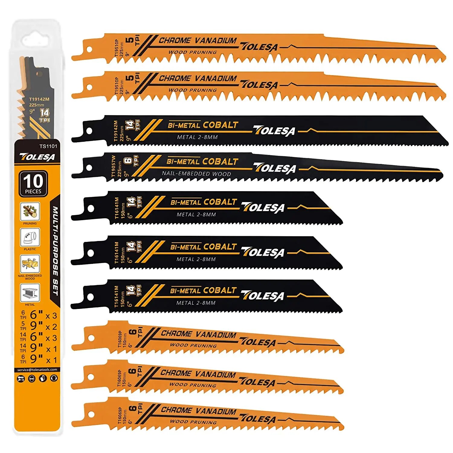 TOLESA 10PCS Reciprocating Bi- - огляд і ціна Heavy Equipment Blade